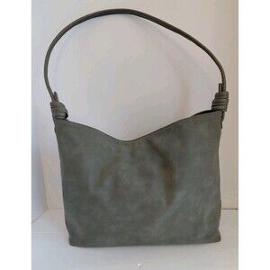 8 Other Reasons Gray Slouchy Lined Faux Leather Shoulder Bag